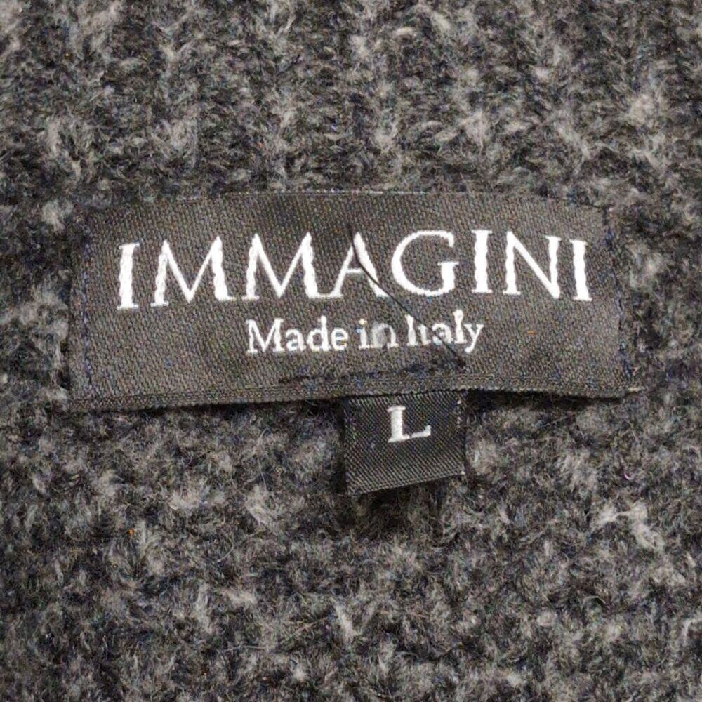 Immagini Gray Collar Button Placket Wool Blend Pu… - image 4